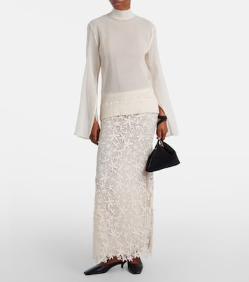 Low-Rise-Maxirock aus Spitze | Toteme