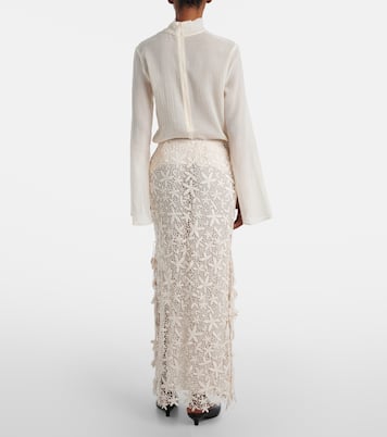 Low-Rise-Maxirock aus Spitze | Toteme