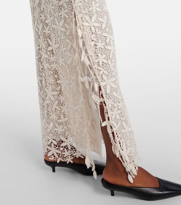 Low-Rise-Maxirock aus Spitze | Toteme