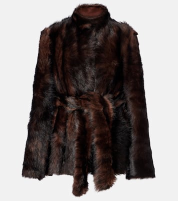 Elsa shearling wrap coat | Nour Hammour