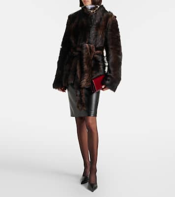 Elsa shearling wrap coat | Nour Hammour
