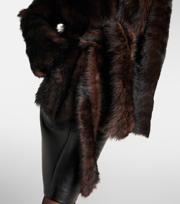 Elsa shearling wrap coat | Nour Hammour