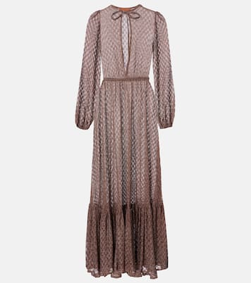 Open-knit lamé maxi dress | Missoni