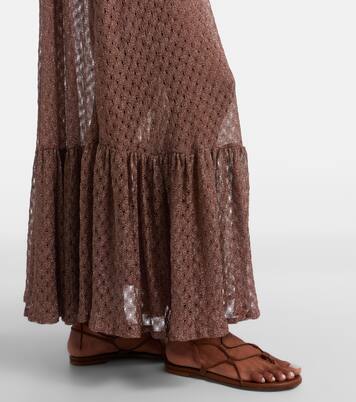 Open-knit lamé maxi dress | Missoni