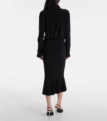 Flared midi dress | Norma Kamali