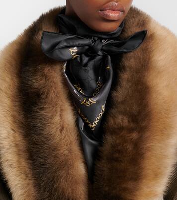 GG印花真丝斜纹布围巾 | Gucci