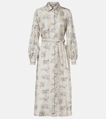 Carbone printed silk midi dress | Max Mara