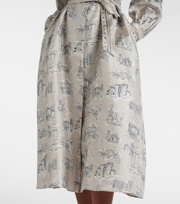 Carbone printed silk midi dress | Max Mara