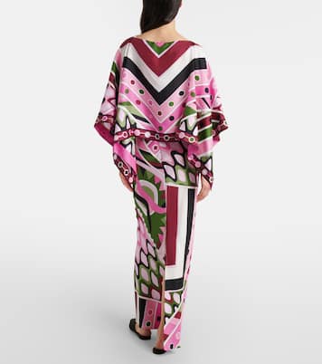 Vivara layered silk satin maxi dress | Pucci