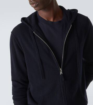 Zip-up wool and cashmere hoodie | Allude