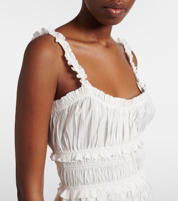 Marianne ruffled cotton poplin midi dress | Dôen