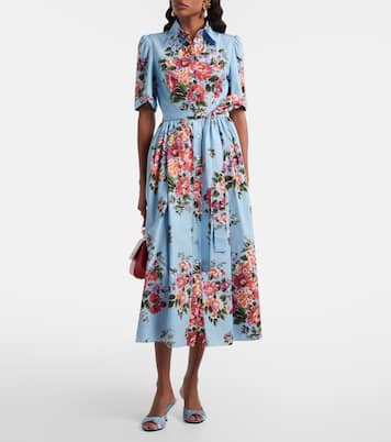 Keira 60花卉缎布穆勒鞋 | Dolce&Gabbana