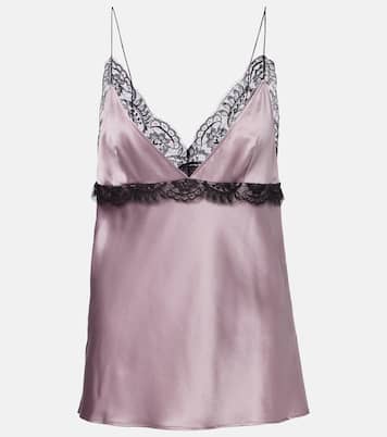 Lace-trimmed silk-blend satin camisole | Nina Ricci