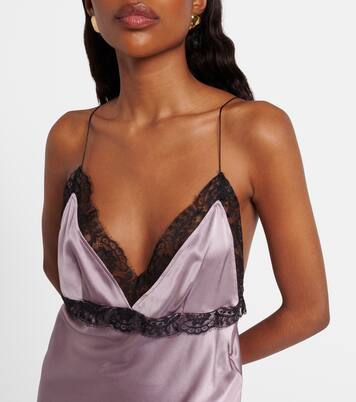 Lace-trimmed silk-blend satin camisole | Nina Ricci