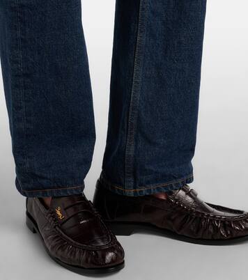 Eel leather penny loafers | Saint Laurent