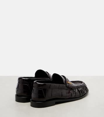 Eel leather penny loafers | Saint Laurent