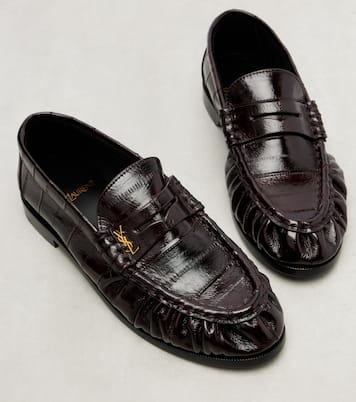 Eel leather penny loafers | Saint Laurent