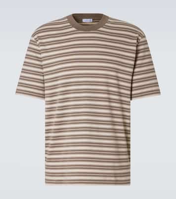 Striped cotton jersey T-shirt | Sunspel