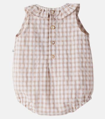 Baby Corfu gingham cotton-blend bodysuit | 1 + in the Family
