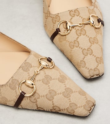 Bailarinas Vittoria de lona GG con Horsebit | Gucci