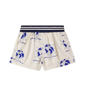 Society printed wide-leg pants | Mini Rodini