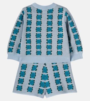 Baby floral cotton cardigan | Tinycottons