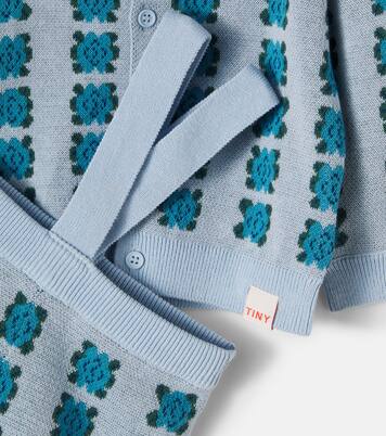 Baby floral cotton cardigan | Tinycottons