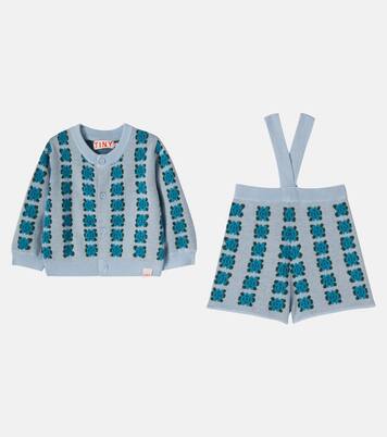 Baby floral cotton cardigan | Tinycottons