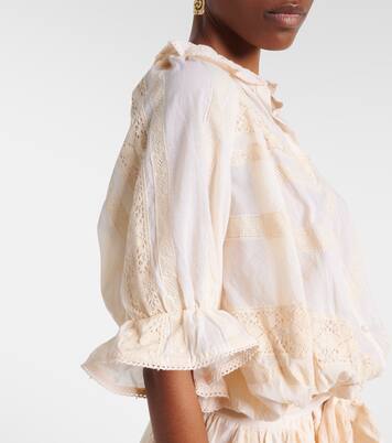 Abito chemisier in cotone con ricamo | Juliet Dunn