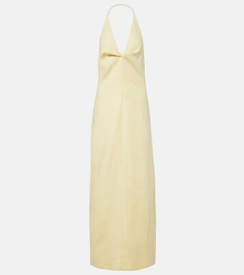 Halterneck linen maxi dress | SIR