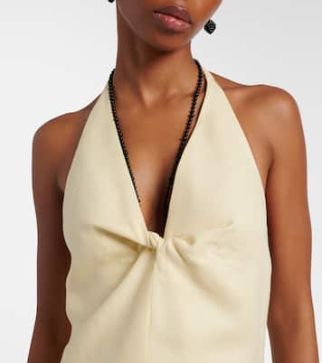 Halterneck linen maxi dress | SIR