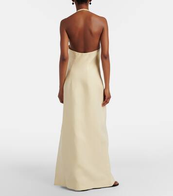 Halterneck linen maxi dress | SIR