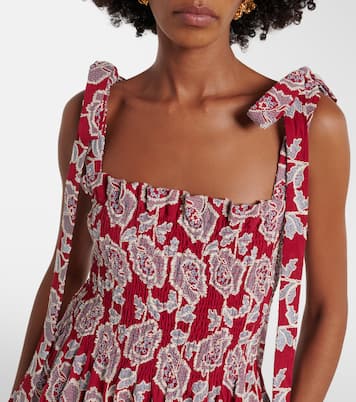 Floral cotton-blend lace midi dress | Erdem