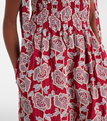 Floral cotton-blend lace midi dress | Erdem