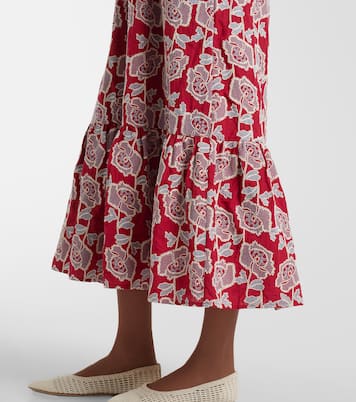 Floral cotton-blend lace midi dress | Erdem