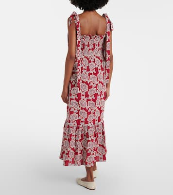 Floral cotton-blend lace midi dress | Erdem