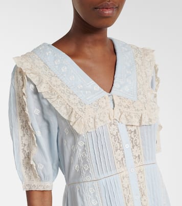 Robe Edina en coton à broderie | Rixo