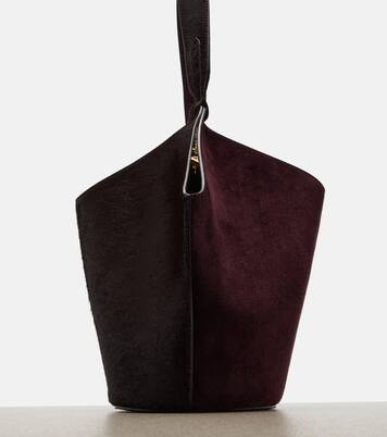 Tote Bag Lotus Mini aus Kalbshaar und Veloursleder | Khaite