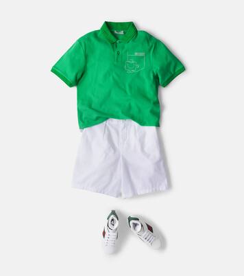 Web Stripe cotton Bermuda shorts | Gucci Kids