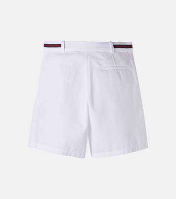 Web Stripe cotton Bermuda shorts | Gucci Kids