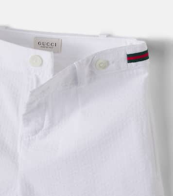 Web Stripe cotton Bermuda shorts | Gucci Kids