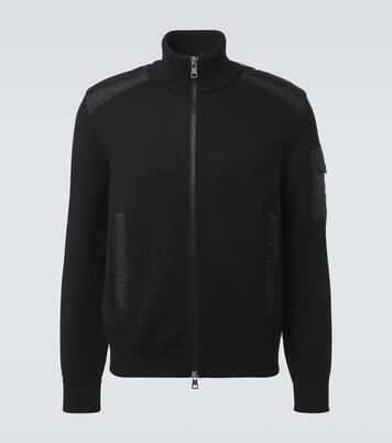 Tricot down-paneled virgin wool cardigan | Moncler