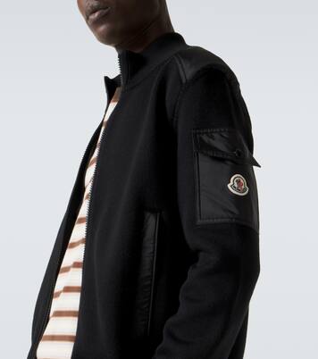 Tricot down-paneled virgin wool cardigan | Moncler