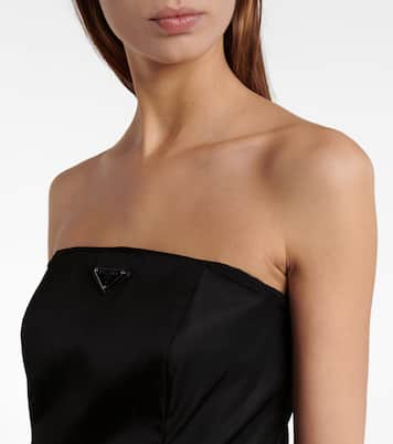 Abito bustier in gabardine Re-Nylon | Prada