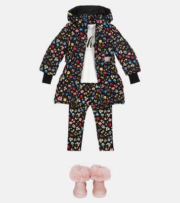 Floral padded coat | Monnalisa