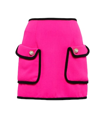 Minifalda de tubo en lana de tiro alto | Rodarte