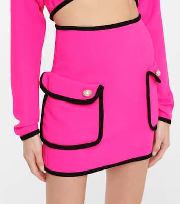 Minifalda de tubo en lana de tiro alto | Rodarte