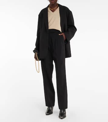 Pantaloni Bea in twill a vita alta | The Frankie Shop