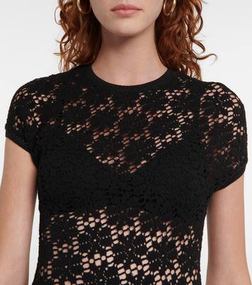 Robe midi brodée en coton | Jil Sander