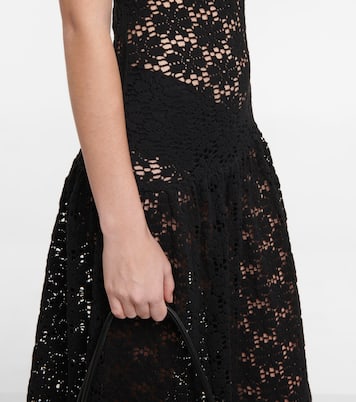 Robe midi brodée en coton | Jil Sander